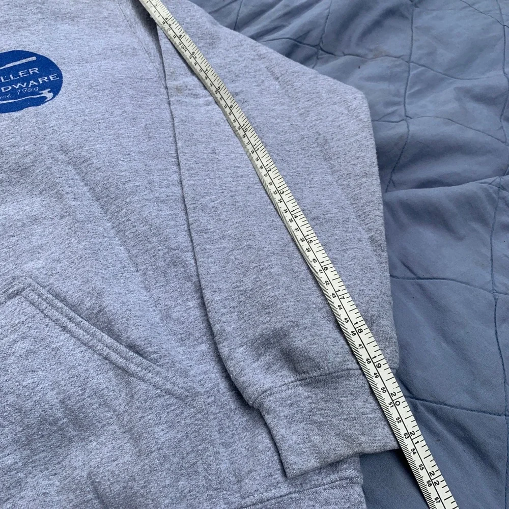 Gildan "Baller Hardware" logo hoodie sweatshirt in gray - size small mens - Picture 5 of 6